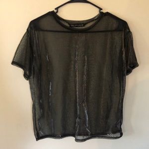 Shear short sleeve shirt